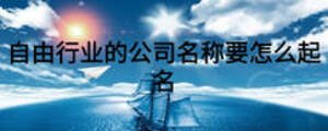 自由行業(yè)的公司名稱要怎么起名