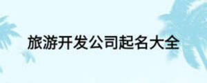 旅游開(kāi)發(fā)公司起名大全