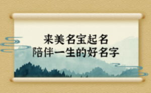 來美名寶起名，陪伴一生的好名字