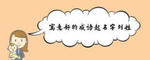 寓意好的成語(yǔ)起名字劉姓