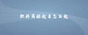 肥料商標(biāo)起名怎么起