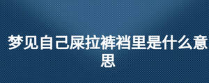 夢(mèng)見自己屎拉褲襠里是什么意思