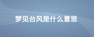 夢(mèng)見臺(tái)風(fēng)是什么意思